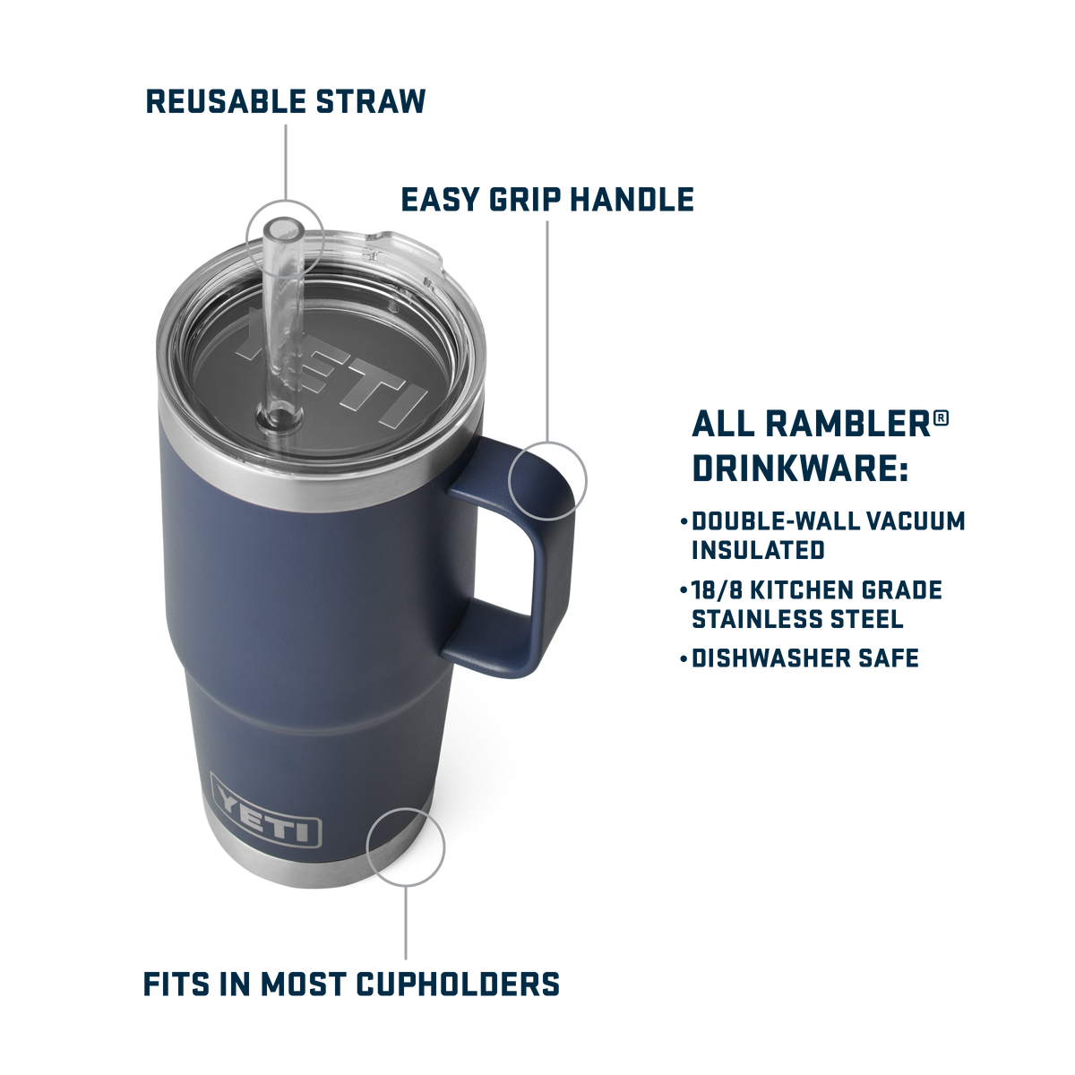 Rambler® 25 oz (739 ml) Straw Mug