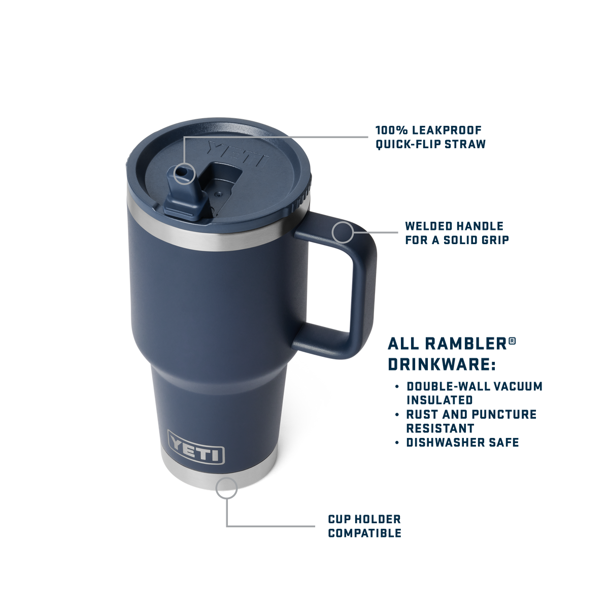 Rambler® 30 oz (887 ml) Travel Straw Mug