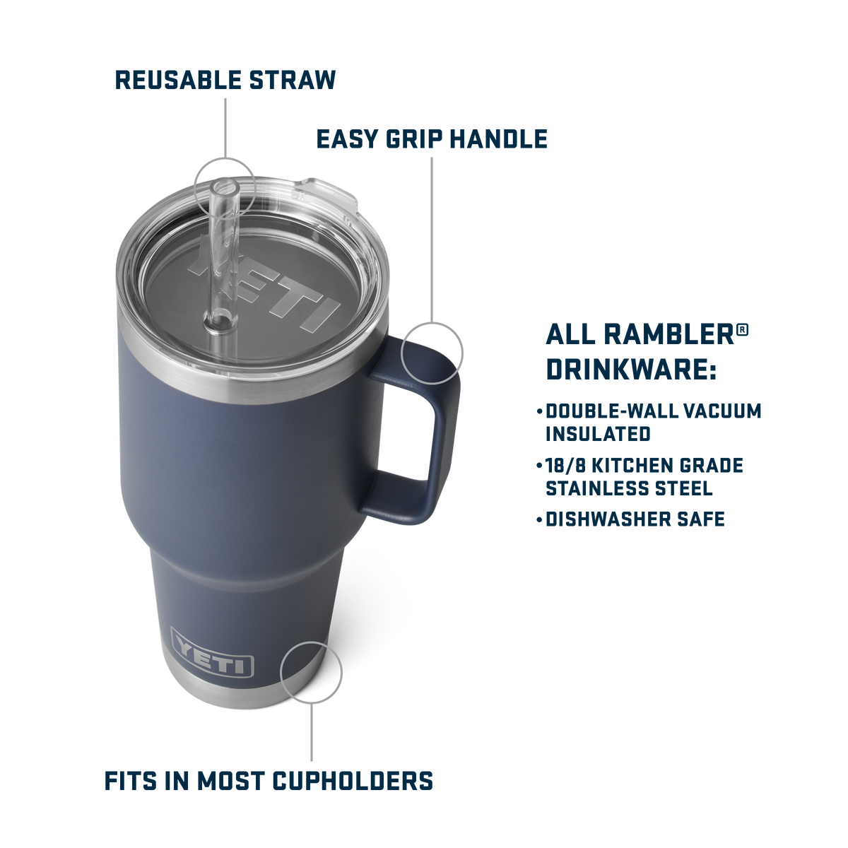 Rambler® 35 oz (1 L) Straw Mug